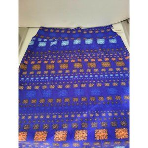 LULAROE NWT CASSIE PENCIL SKIRT~ Size 2xL VIBRANT Blue Orange Abstract